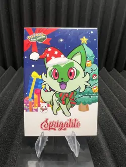 Sprigatito - Cracked Ice Holo - Christmas Card Database - Pokemon NM - Image 1