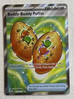 Buddy Buddy Poffin 167/132 Mega Evolution Secret Rare Pokemon Card NM-MT🔥 - Image 1