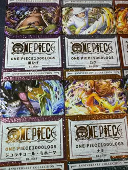 One Piece Set of 9 Collectible Character Anime SSR SR Cards CCG Boa Luffy Shiny - Image 2