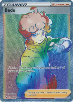1x Bede - 207/202 - Secret Rare NM-Mint Pokemon SWSH01 - Sword and Shield Base S - Image 1