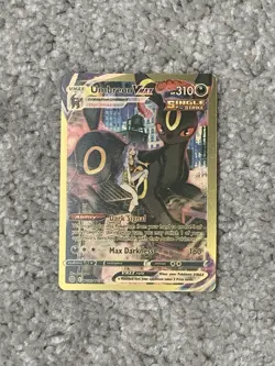 Pokemon Umbreon VMax HP310 Dark Signal #TG23/TG30 Gold Foil Fan Art NM! - Image 1