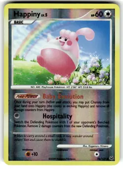 Happiny 76/127 Reverse Holo Platinum Pokemon TCG Card - LP - Image 1