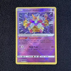 Pokemon TCG Radiant Alakazam Silver Tempest 059/195 Holo Radiant Rare - Image 1