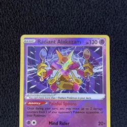 Pokemon TCG Radiant Alakazam Silver Tempest 059/195 Holo Radiant Rare - Image 2
