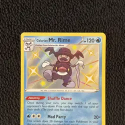 Pokemon Galarian Mr. Rime SV021/SV122 Shiny Holo Rare Shining Fates - NM - Image 2