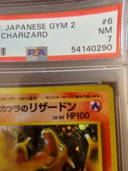 1999 POKEMON JAPANESE GYM 2 #6 BLAINE'S CHARIZARD-HOLO PSA 7 - Image 3