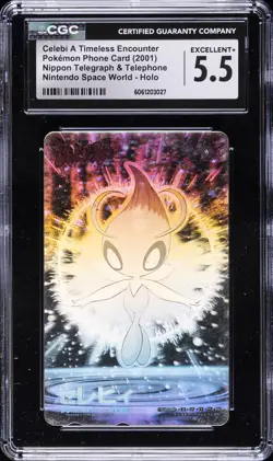 2001 POKEMON PHONE CARD CELEBI A TIMELESS ENCOUNTER CGC 5.5 - Image 1