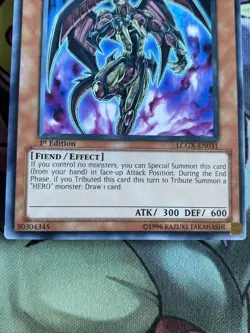 LCGX-EN031 Evil Hero Infernal Prodigy Rare 1st Edition NM Yugioh Card - Image 3