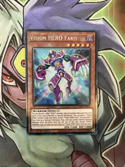 RA01-EN004 Vision Hero Faris Platinum Secret Rare 1st Edition NM Yugioh Card - Image 1