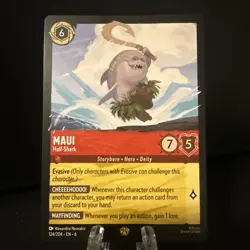 Disney Lorcana Maui Half-Shark Legendary Card 124/204 Azurite Sea - Image 1