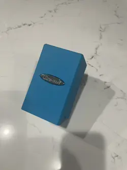 ULTRA PRO SATIN TOWER LIGHT BLUE DECK BOX Gaming Card Dice Storage Pre-owned - Image 2