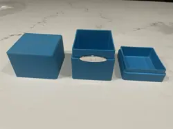 ULTRA PRO SATIN TOWER LIGHT BLUE DECK BOX Gaming Card Dice Storage Pre-owned - Image 3