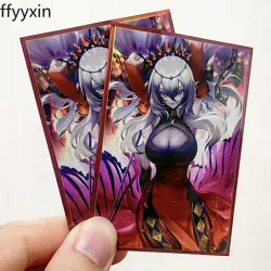 50pcs Yu-Gi-Oh! Red Cartesia, the Virtuous Anime Soft Sleeves Card Protectors - Image 2