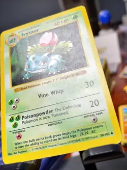 🔥 Ivysaur 30/102 Shadowless Base Set Pokemon Card 1999 WOTC LP TCG - Image 2