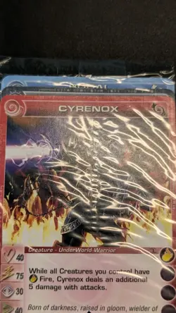 Chaotic Fire And Stone 3 Card Promo Featuring Cyrenox 10/100 Sealed - Image 2