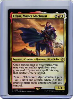 NM Edgar, Master Machinist, MTG, Final Fantasy Commander, Magic, 80 - Image 1