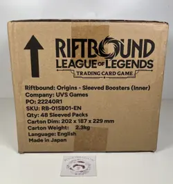 Riftbound League of Legends Origins TCG Card Sleeved Booster Blister Case 48Pack - Image 2