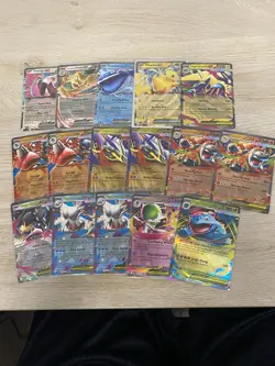 Pokemon Double Rare 16 Card Lot TCG Scarlet & Violet Mega Evolution Pokemon Ex - Image 1
