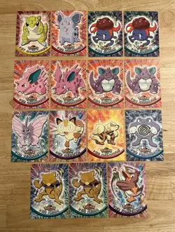 Vintage Pokemon Topps Card Lot 1999 - TV Animation Edition - Lot of 15 Cards - Image 1