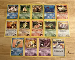 Vintage Pokemon TCG Cards: Lot of 14 GYM HEROES Set Cards (P03) - Image 1