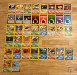 Pokemon Card Lot: Base/Fossil/Jungle Unlimited Common/Uncommon -38 Cards- (047) - Image 1