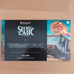 MTG Secret Lair PlayStation Twisted Metal Sol Ring Rainbow Foil Edition - Sealed - Image 1