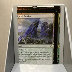 MTG Foil Miscut Karn's Bastion War of the Spark NM Magic The Gathering - Image 1