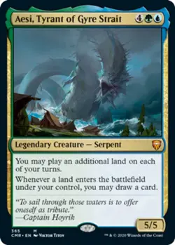 Light Play x 1 Aesi, Tyrant of Gyre Strait - Theme Deck Exclusive - Foil Command - Image 1