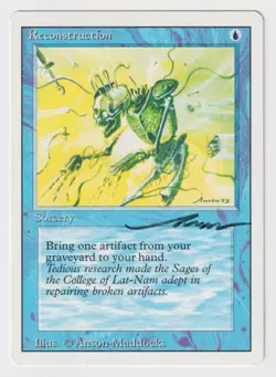 Signed Reconstruction MP Revised Edition Artist Anson Maddocks 1994 MTG Magic! - Image 1