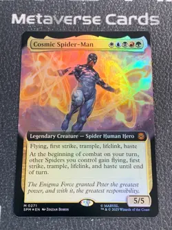 Magic MTG Cosmic Spider-Man Borderless Foil 0271 Marvel Spider-Man - Image 1