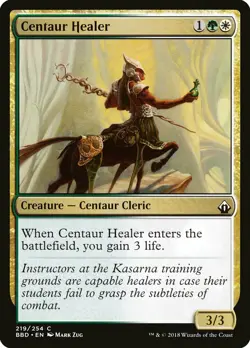 4 X MAGIC THE GATHERING - MTG - Battlebond BBD #219 Centaur Healer - Image 1