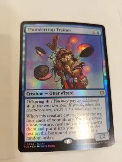 MTG Magic the Gathering Thundertrap Trainer (386/427) Bloomburrow LP FOIL - Image 1