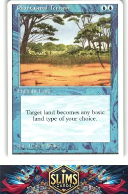 Magic the Gathering MTG Unlimited Edition Phantasmal Terrain # Buy 2 Get 1 - Image 1