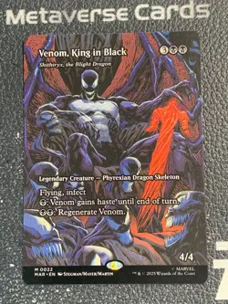 Magic MTG Venom,King in Black Borderless 0022 Marvel Spider-Man - Image 1