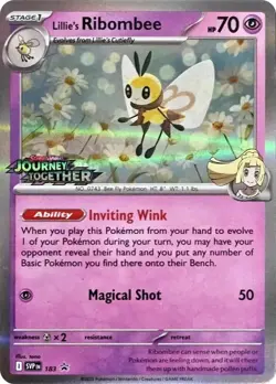 LILLIE'S RIBOMBEE SVP183 JOURNEY TOGETHER PRE-RELEASE POKEMON (PROMO HOLO, NM) - Image 1