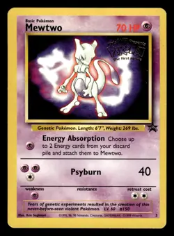 Mewtwo 3 WB The First Movie Black Star Promo Pokemon Card - Image 1