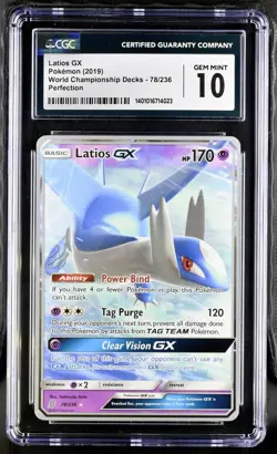Latios GX 78/236 World Championship Promo - Graded Pokemon Card CGC 10 POP 1 - Image 1