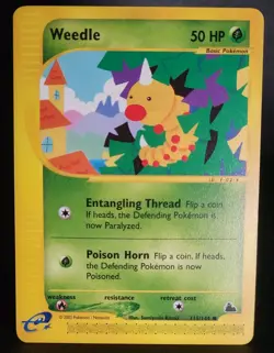 Pokemon Card - Weedle Skyridge 115/144 Common LP-NM - Image 1