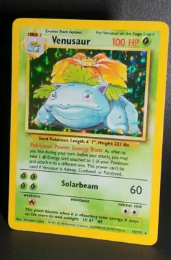 1999 Pokemon TCG Venusaur Base Set Holo Unlimited Rare Card 15/102 - NM-MINT - Image 2