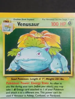 1999 Pokemon TCG Venusaur Base Set Holo Unlimited Rare Card 15/102 - NM-MINT - Image 4