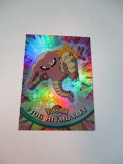 Hitmonlee # 106 Topps Chrome Trading Card Halo Pokemon 2000 - Image 1