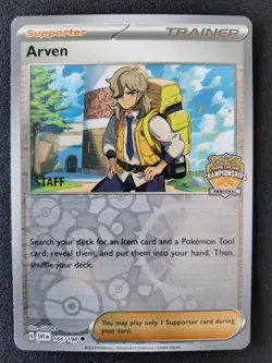 Pokemon Arven Staff Stamp Regional Championships Holo Promo 166/198 NM Card - Image 1