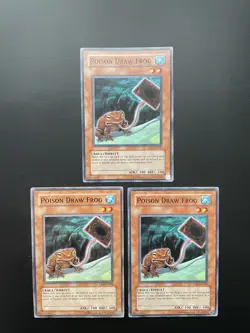 Yugioh Poison Draw Frog CRV-EN028 Unlimited Edition Common MP/HP X3 - Image 1