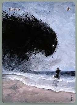 Hand-painted MTG alter | Duress | textless NOX altered art - Image 1