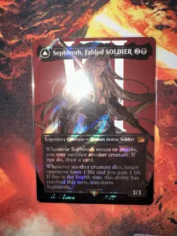 Sephiroth, Fabled Soldier Borderless Surge Foil 0527, Final Fantasy Mtg - Image 1