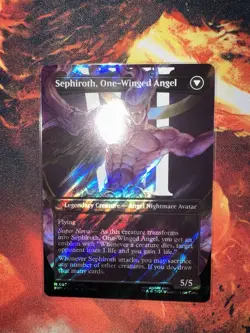 Sephiroth, Fabled Soldier Borderless Surge Foil 0527, Final Fantasy Mtg - Image 3