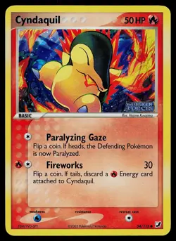 Pokemon Card - Cyndaquil Unseen Forces 54/115 Reverse Holo Stamped - Image 1