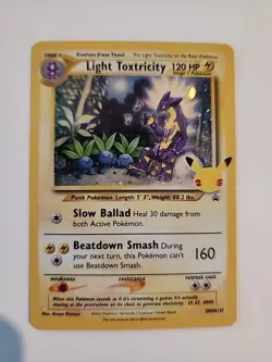 Pokemon TCG Celebrations Light Toxtricity Black Star Promo Holo Card SWSH137 - Image 1
