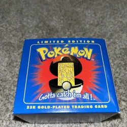 Vintage Charizard Burger King Pokemon 23k Gold Plated Trading Card Sealed New - Image 4