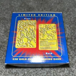 Vintage Charizard Burger King Pokemon 23k Gold Plated Trading Card Sealed New - Image 5